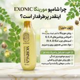 شامپو روغن مورینگا Exonic حجم ۳۰۰ میل | ترمیم و تقویت موهای آسیبدیده و خشک