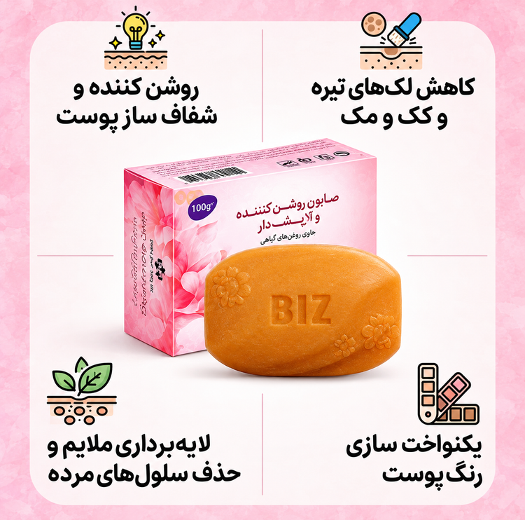صابون زیبایی بیومیمتیک چندکاره استین دکتر بیز | شفافکننده، ضدخشکی و ضدجوش | پک ۳ عددی
